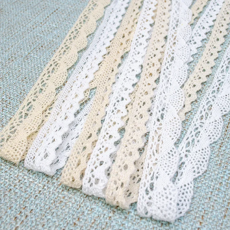 Cotton Lace Trim Ribbon Fabric Crochet Lace Wedding Decor Christmas Package DIY Sewing Craft Supplies 5Yards lace ribbon,lace fabric,lace sewing supplies,lace sewing accessories,lace decoration,lace accessories,lace garment accessories