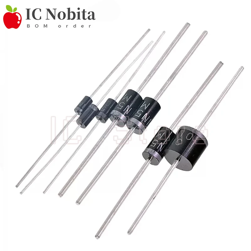 100PCS 1N4001 1N4004 1N5817 1N5819 1N5399 UF4007 FR107 FR157 FR207 ...