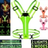 Adjustable Reflective Gear Security Vests USB Rechargeable Safety High Visibility Night Outdoor For Running Cycling Sports 1