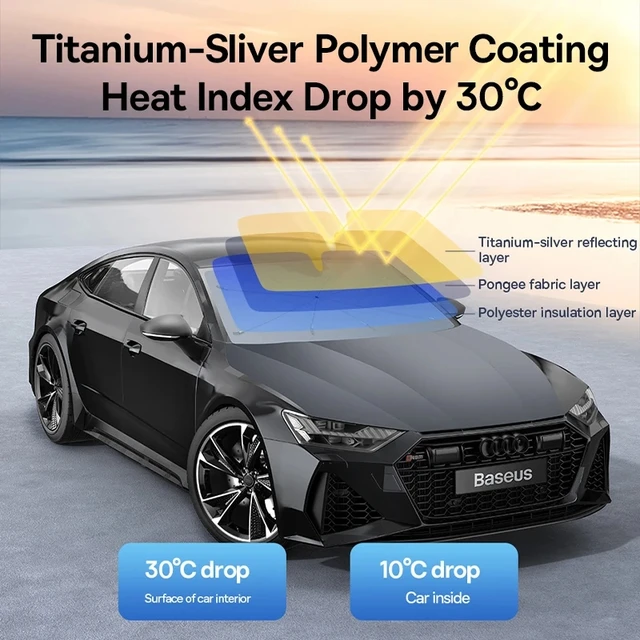 A Volkswagen Autók Számára Autó Napsütő Esernyő Napfényes Védőszemélyek Nyári Szélvédő Védelmi Kiegészítők - Image 5