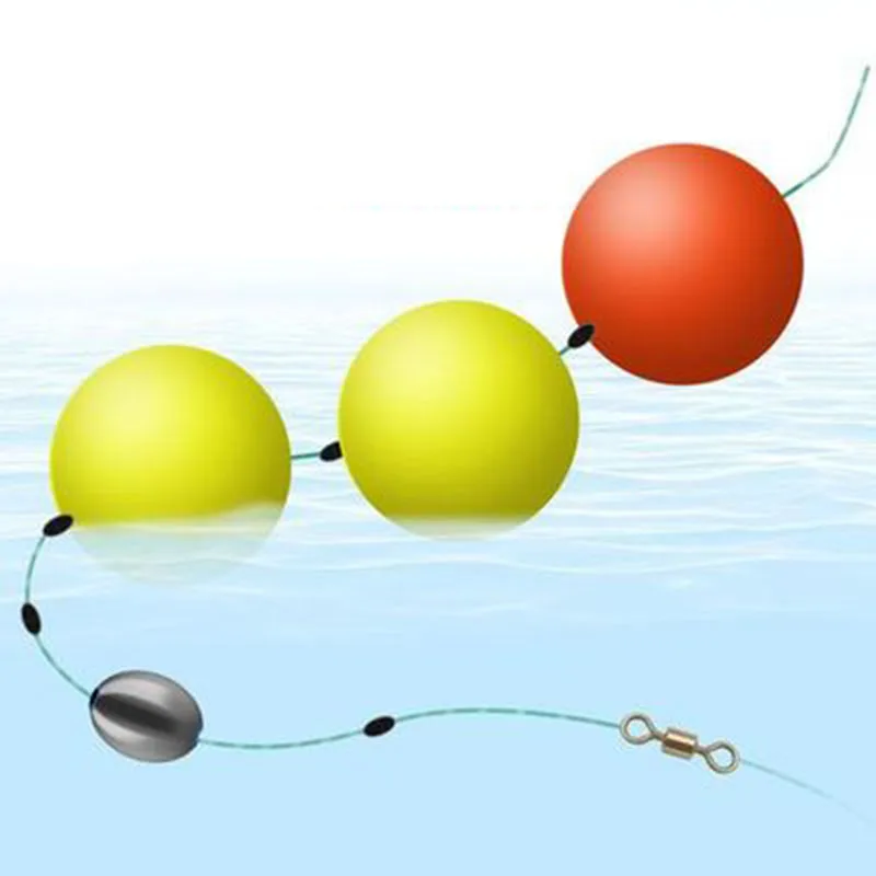 5pcs Fishing Float Bobbers 15mm-33mm Fluorescent Drift Ball Foam Strike  Indicator Fishing Float Buoyancy Fishing Accessories
