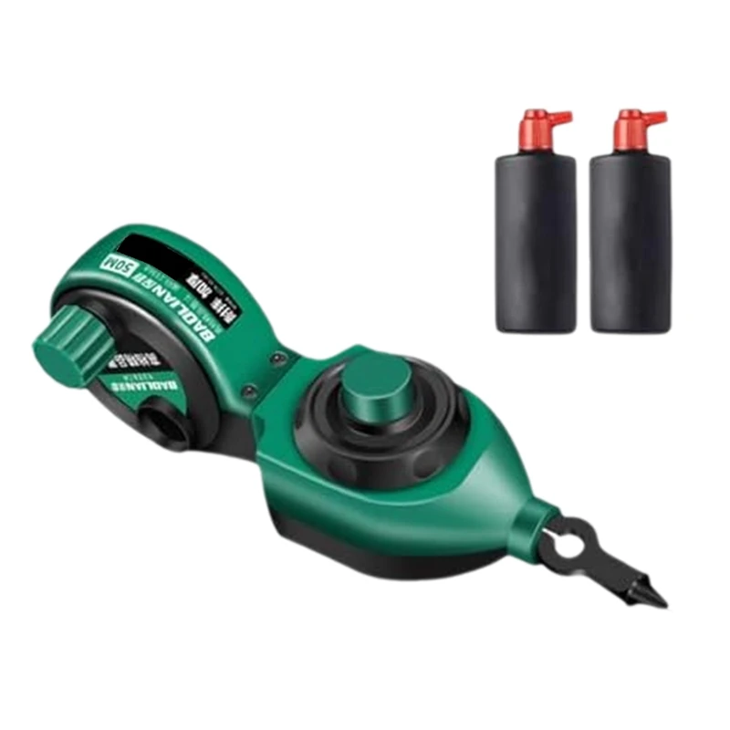 A55K-Ink Scriber Line Carpenter Tool, Woodworking Line Marker Tool With Manual Winding For Wood And Bricks