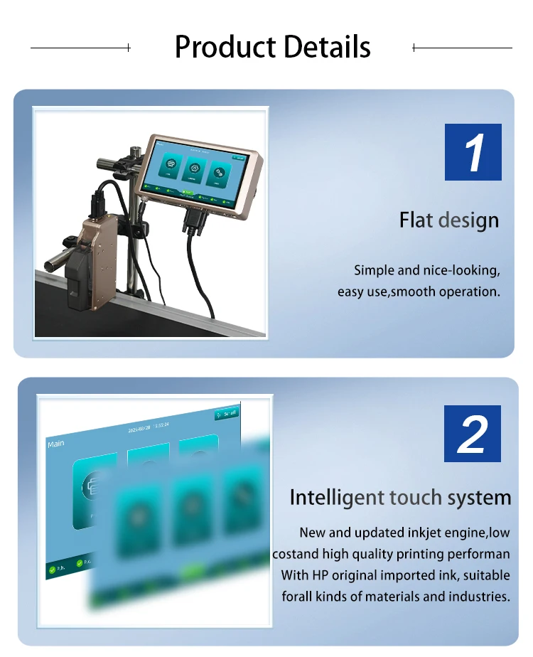 PRX1000 Thermal Inkjet Printer 6.5inch Capacitive Screen Online Inkjet Printer E