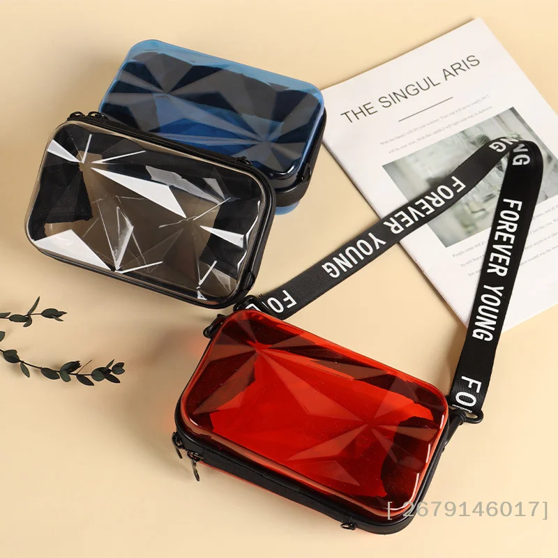 【YY26】Fashion Transparent Crossbody Bags Women's Bag Trend Totes Handbag Shoulder Bag Suitcase Purse Clutch Bag 2