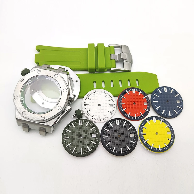 Mod Seiko 42mm Watch Case Sapphire Crystal Glass Fits NH35 NH36 NH35A