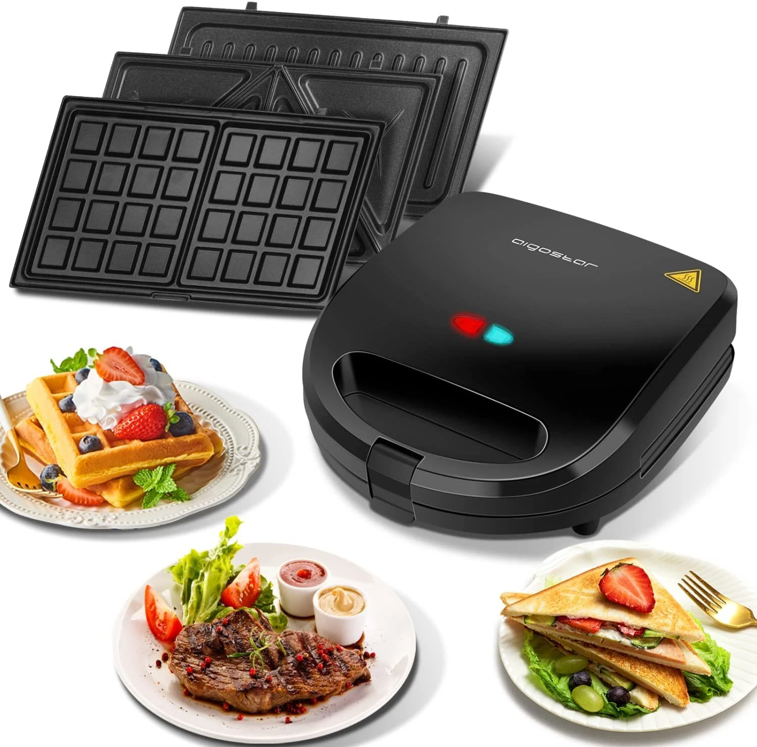 lijden De controle krijgen Blozend Sandwich Makers Removable Plates | Non-stick Plates Thermostat | Grill  Sandwich Maker - Sandwich Makers - Aliexpress