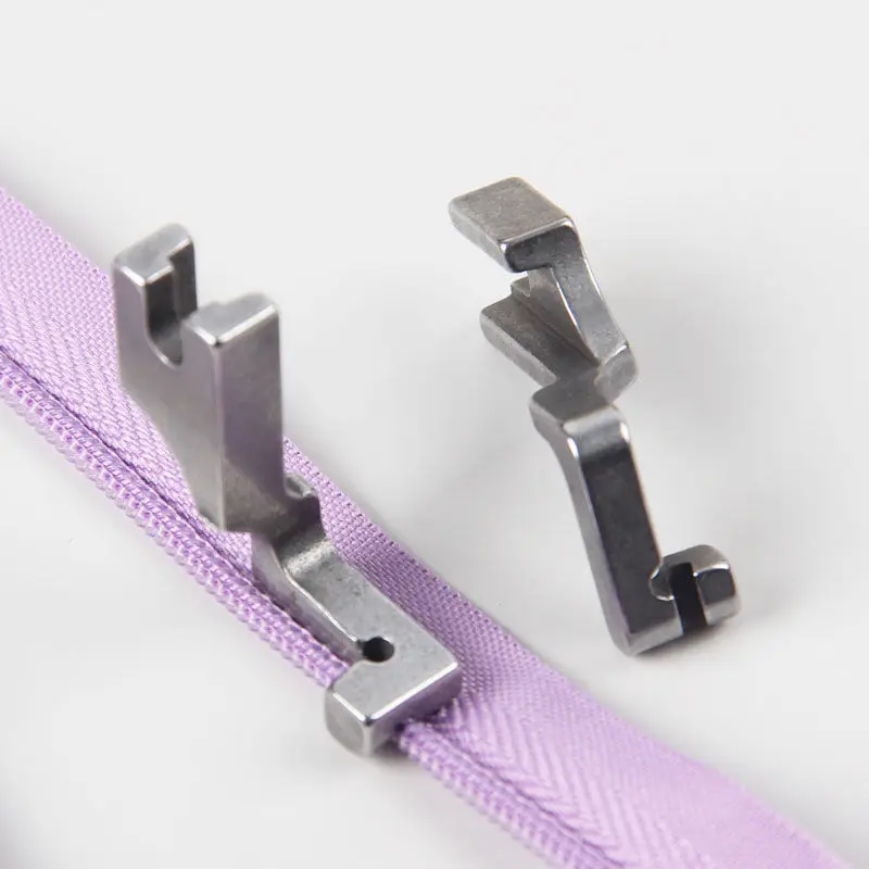 Sewing Machine Accessory S518L/T168 Random Industrial Sewing Machine Lockstitch Flat Steel Single-Sided Invisible Zipper Presser Foot Sewing Accessories