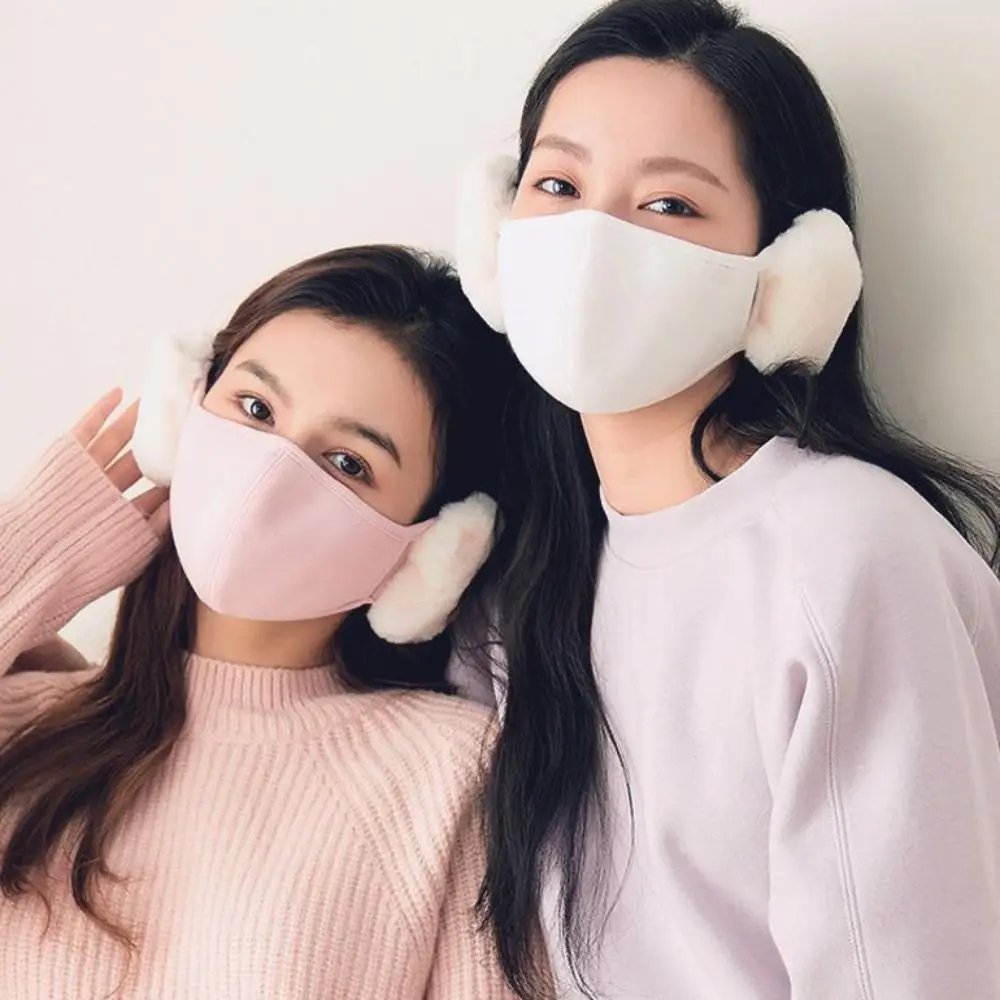 Women Winter Warm Cold-proof Earmuffs Windproof Mouth Cover Female Outdoor Mask Cycling Ear Warmer warm earmuffs