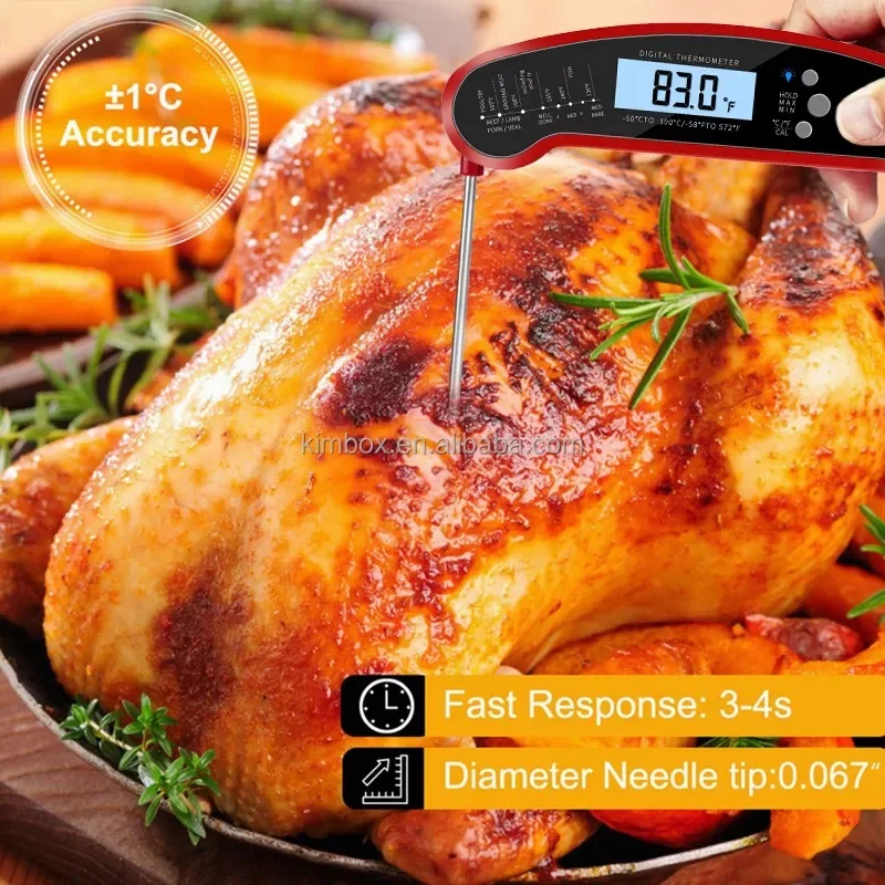 

Мгновенное считывание, цифровой термометр для мяса с щупом для приготовления пищи, быстрый точный водонепроницаемый термометр для продуктов, гриль, барбекю, кухня, выпечка