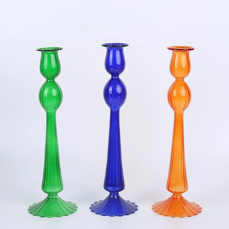 

Креативный стеклянный подсвечник для дома гостиной Европейский ретро стол романтический подсвечник креативный декоративный фото реквизит