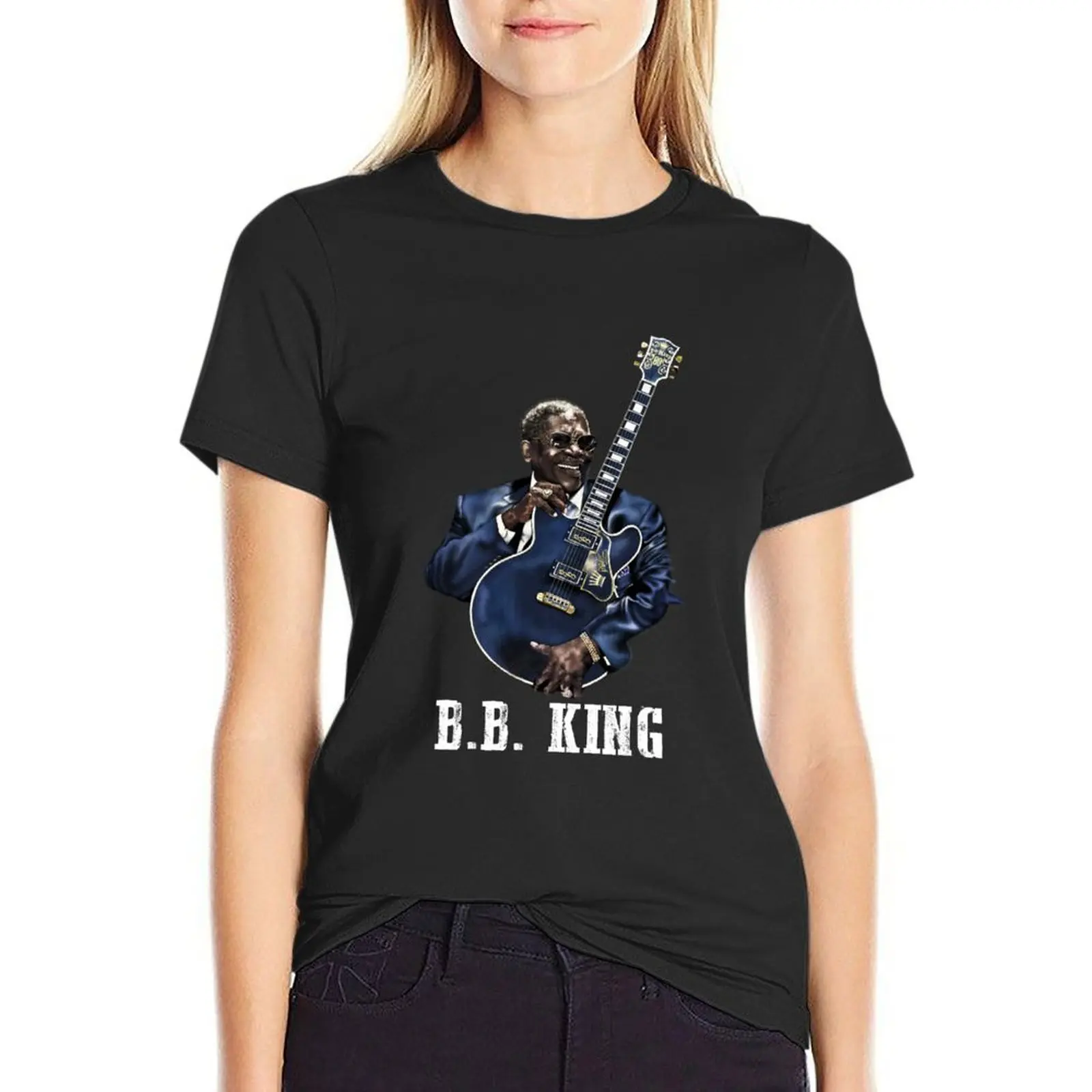 

Playing Guitar Retro Gift King B.B T-Shirt graphics sweat Women tops