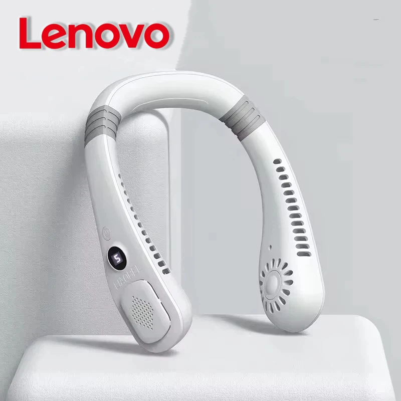 Lenovo Neck Bladeless Fan Mini Ultra Long Life Portable Lazy Silent Fan Usb Charging Student Sports Office 2026 New 1