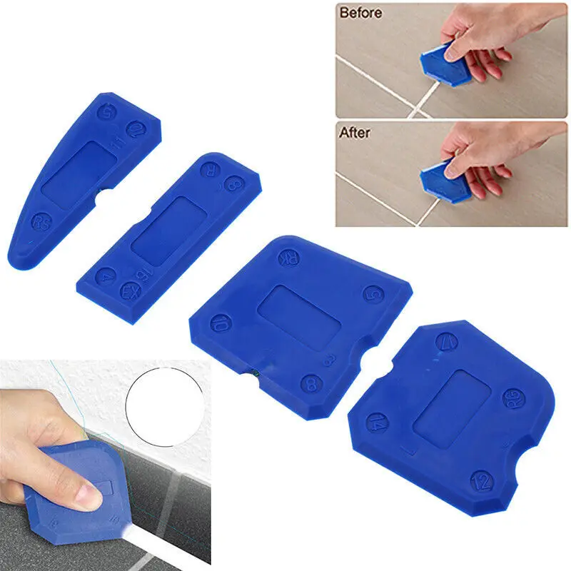 4 pcs Window Door Silicone Sealant Spreader Spatula Scraper Cement