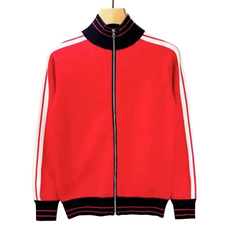 Spring/Autumn New Product Golf Men's Outdoor Sports Jacket Comfortable Zipper cardigan Sweater Versatile Coat Red Knitted Top
