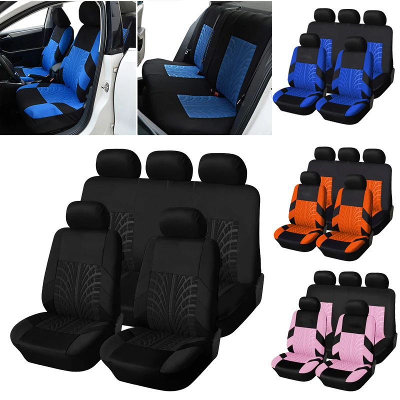 2/5PCS Car Seat Covers Set Universal Fit Most Car Covers with Tire Detail  Suitable for Independent Seat Covers Protecting seats