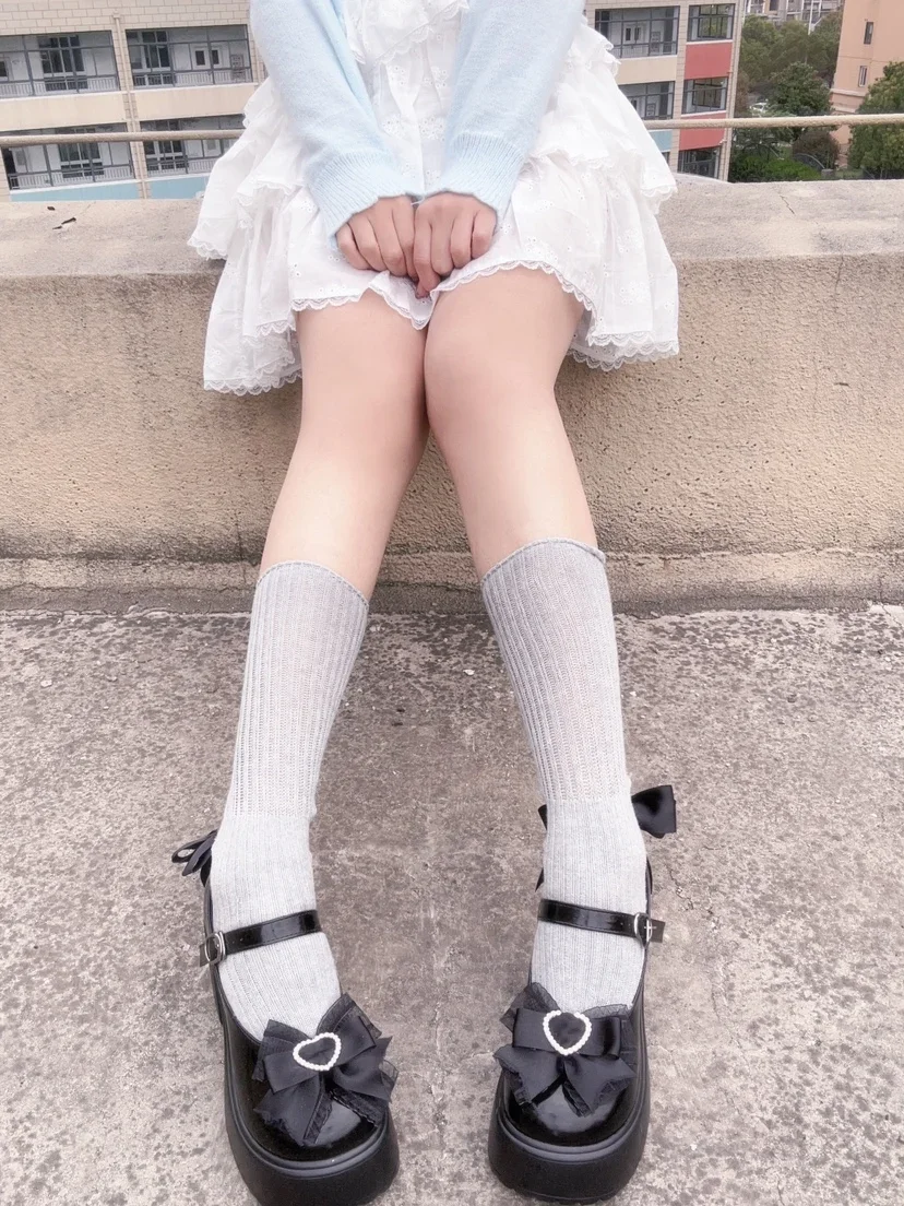 Mine Mass-Produced Bow Hot Girl Platform Shoes Japanese Lolita Rojita Bowknot Leather Pumps Cute Girls High Heels