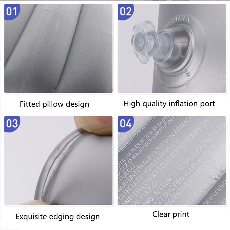 Inflated Pillows Portable Ultralight Camping Sleep Outdoor Camping Multifunction Beach Car Plane Head Rest Big