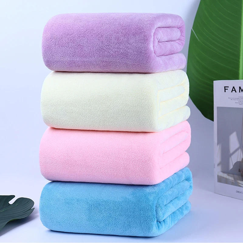 Large Thickened Microfiber Bath Towel-Super absorbent and quick-drying multi-purpose Skin friendly and Not shedding hair towel 3