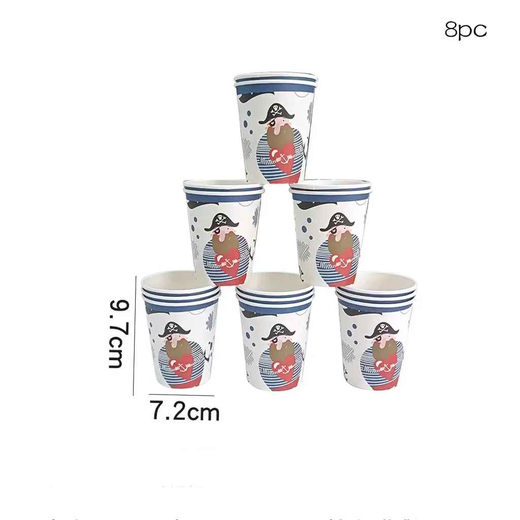Piraten Schatkaart Bordjes 23cm - Pirates Map Collectie (8st Piraten Schatkaart Bordjes 23cm - Pirates Map Collectie (8st