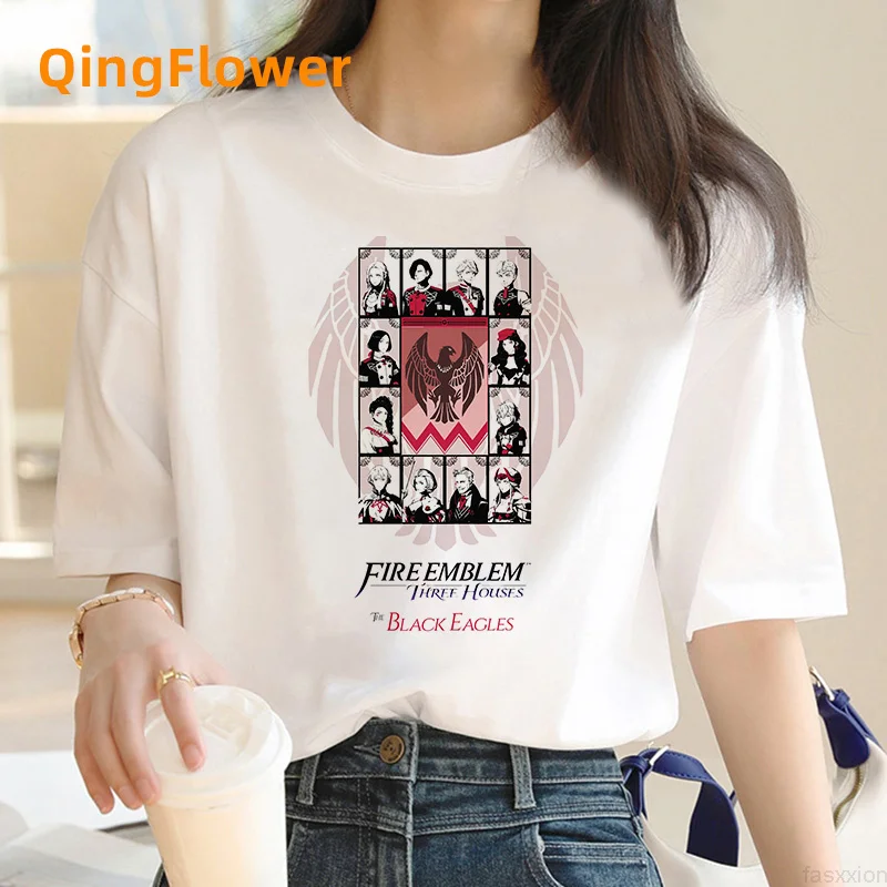 Fire Emblem Clothes Summer Top Women Grunge Japanese Y2K Vintage Graphic Tshirt Coppia Vestiti