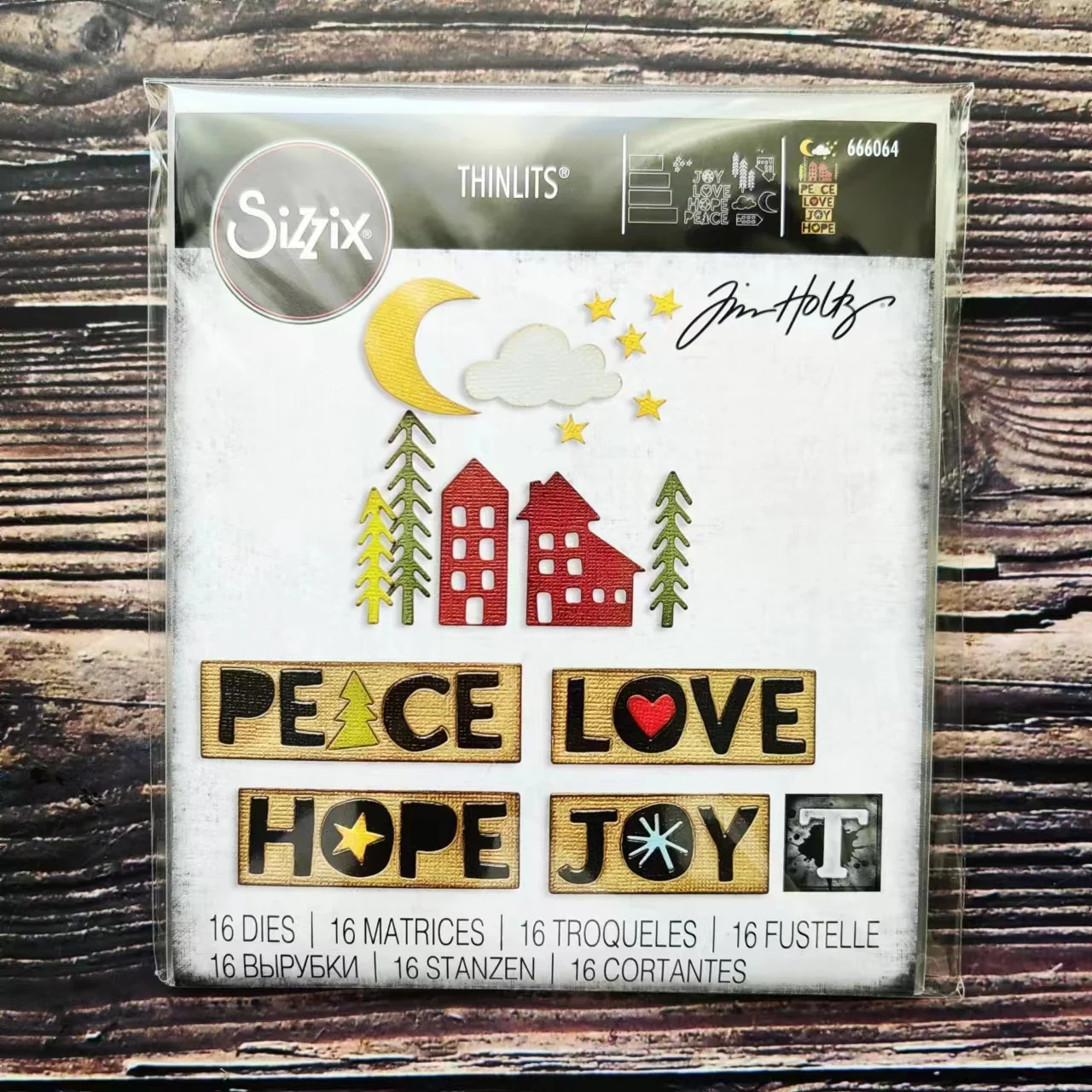 

Sizzix 666064 Thinlits Die Set 16PK - Christmas Cutouts by Tim Holtz