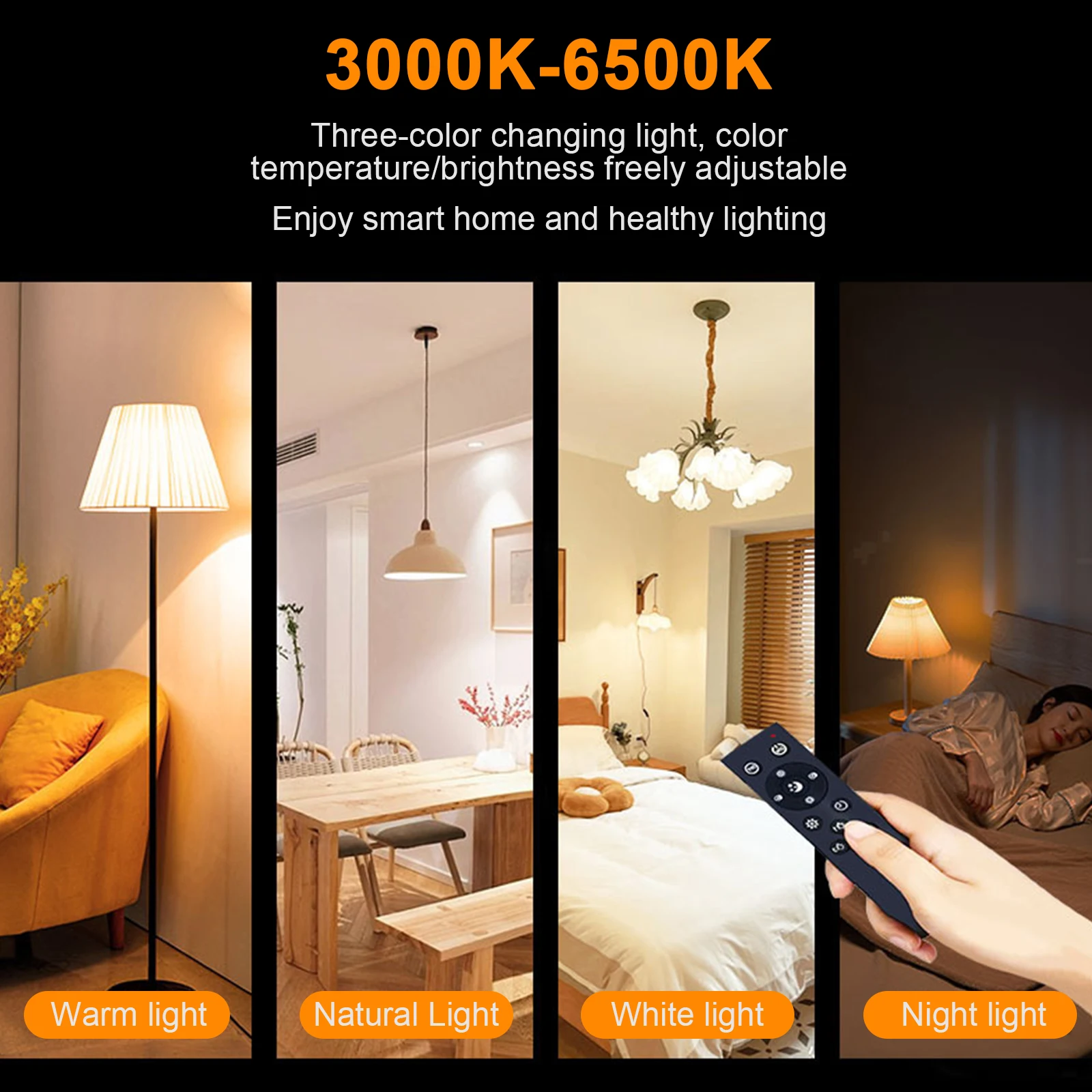 Smart Remote-Controlled LED Color-Changing Light Bulb with Infinity Dimming