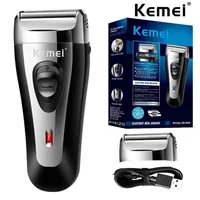 Kemei Powerful Rechargeable Shaver For Men Foil Electric Shaver Beard Head Shaving Electric Razor Facial USB with extra mesh 1