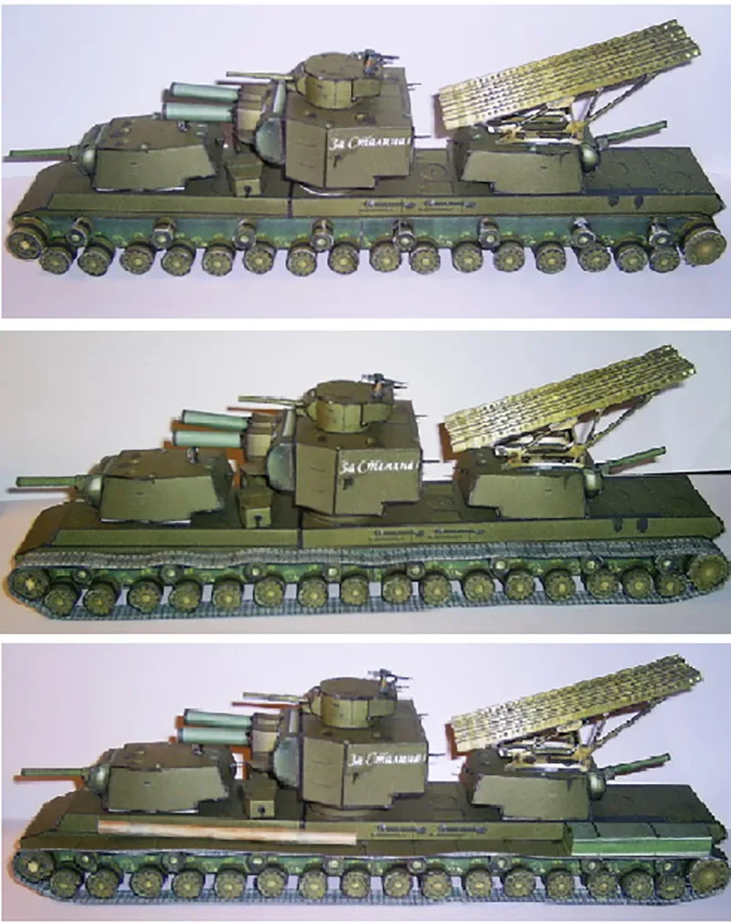 1:50 Soviet Union KV6 heavy tank Animal Sculpture tank Papercraft bedroom Living Room handmade DIY Geometric origami model