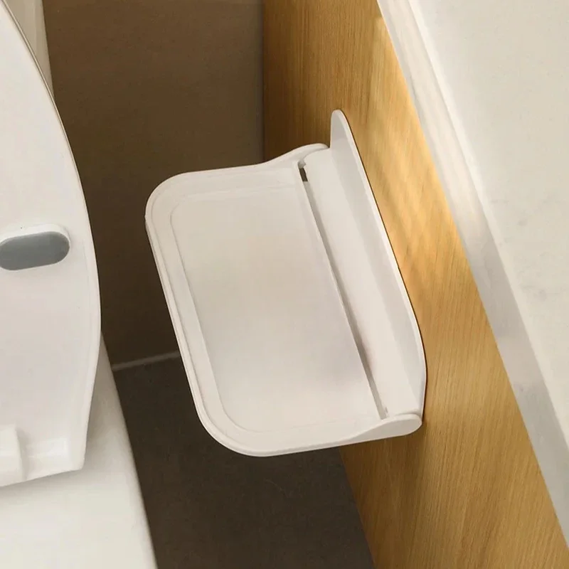 Foldable Wall Mounted Storage Rack Saves Space, No Need for Perforated Phone Holder, Storage Tray, Bathroom Manager 6