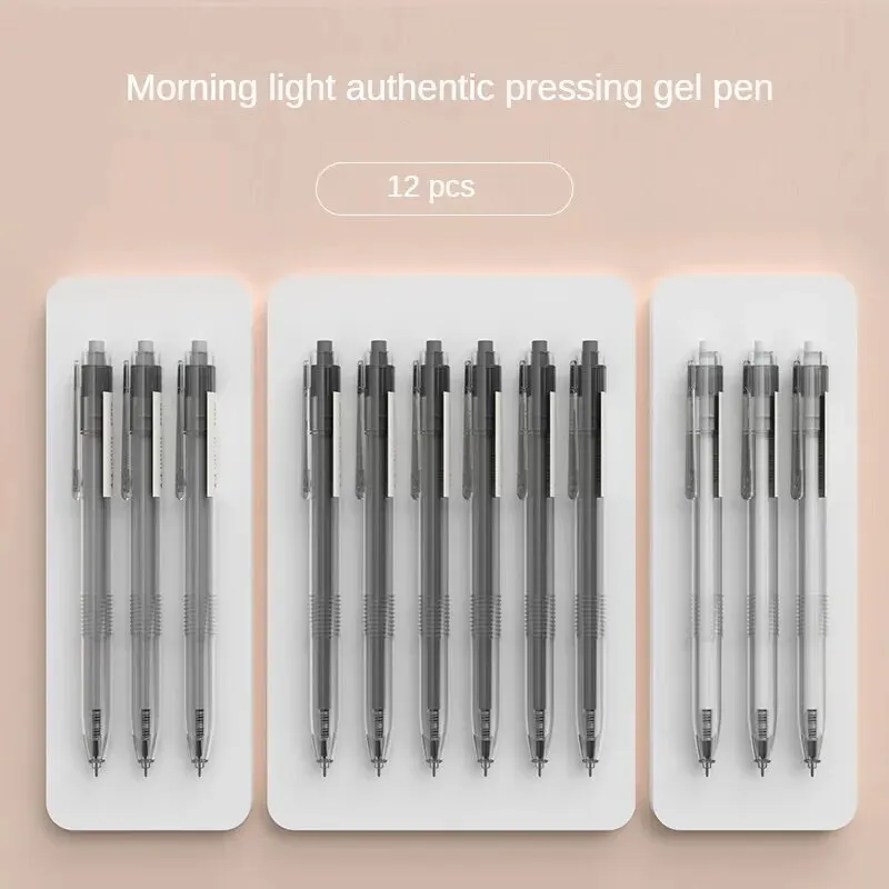 M&G 12 Pcs Gel Pen Press Signature Pen Original Series Full Tip Gel Pens 0.5mm Black 2