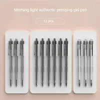 M&G 12 Pcs Gel Pen Press Signature Pen Original Series Full Tip Gel Pens 0.5mm Black 2