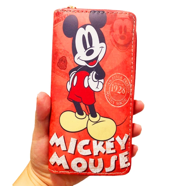 Disney2022 New Mickey Women's Wallet Cute Mini Coin Purse PU Zipper Multifunctional High Quality Luxury Fashion Women's Wallet 20-10-2.5cm
