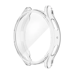 Premium Soft Silicone TPU Watch Protector Case with Screen Protection for Watch 7 44 mm (Transparent)