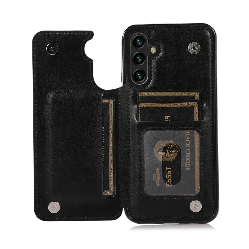 Luxury Slim Fit Wallet Magnetic Flip Leather Case For Samsung Galaxy S24 Ultra S23 S22 S21 Plus S20 FE S10E S10 S9 S8 Note 20