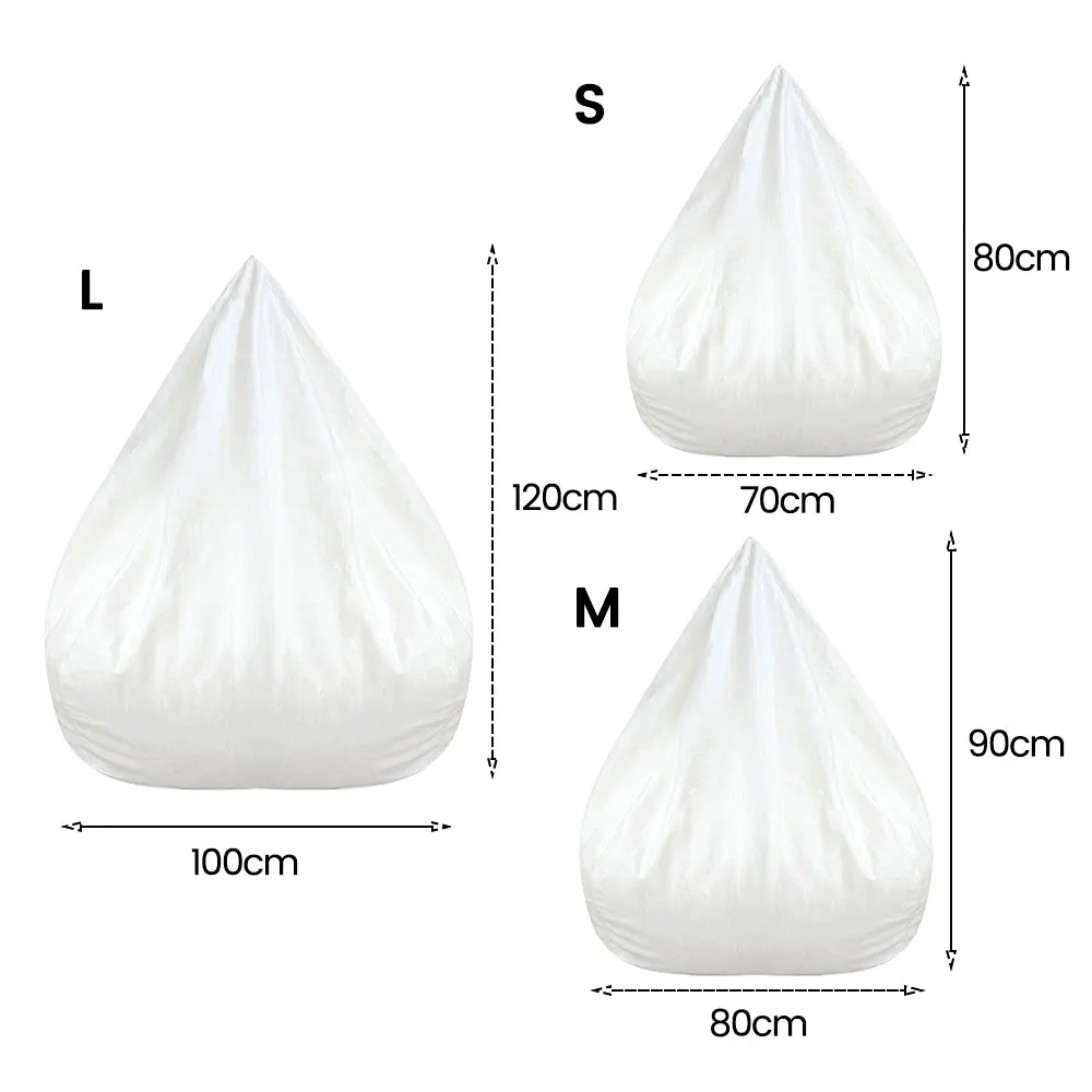 게으른 소파 커버 라이너 메쉬 콩 가방 침실 거실 소파 Furinture Pouf 퍼프 소파 다다미 내부를 채우지 않고 내부 안감