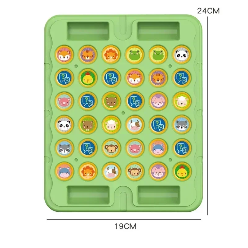 Kids Battle Chess Educational Toy Observation Concentration Training Fun Animal Flip Chess Parent-child Interactive Game Toys