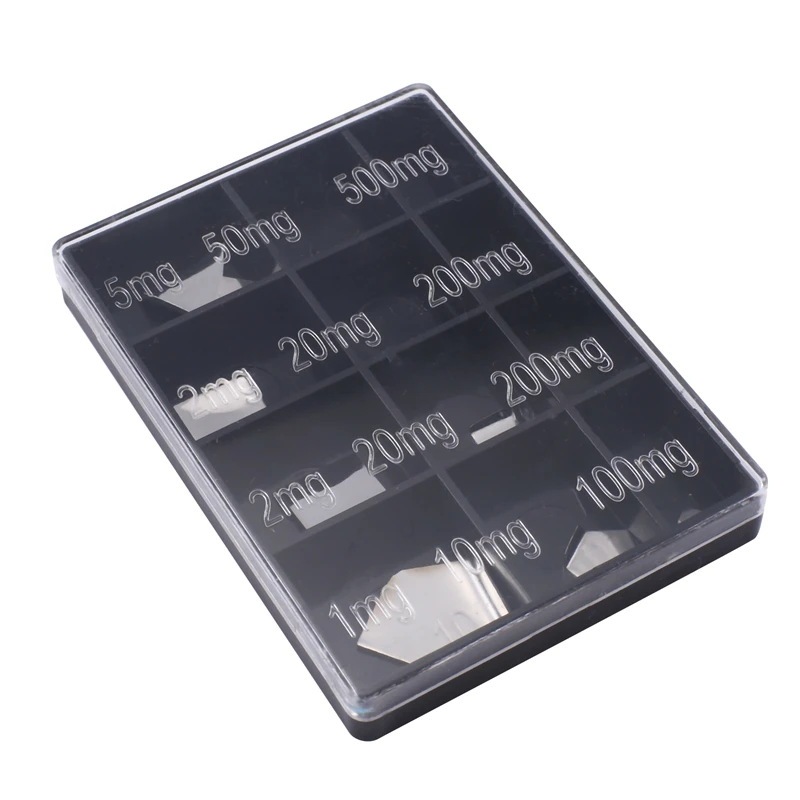 크롬 도금 체중계 무게 세트, 정확한 보정 세트, 가정용 주방 도구용 부품 키트, 1Mg- 500G, 24 개