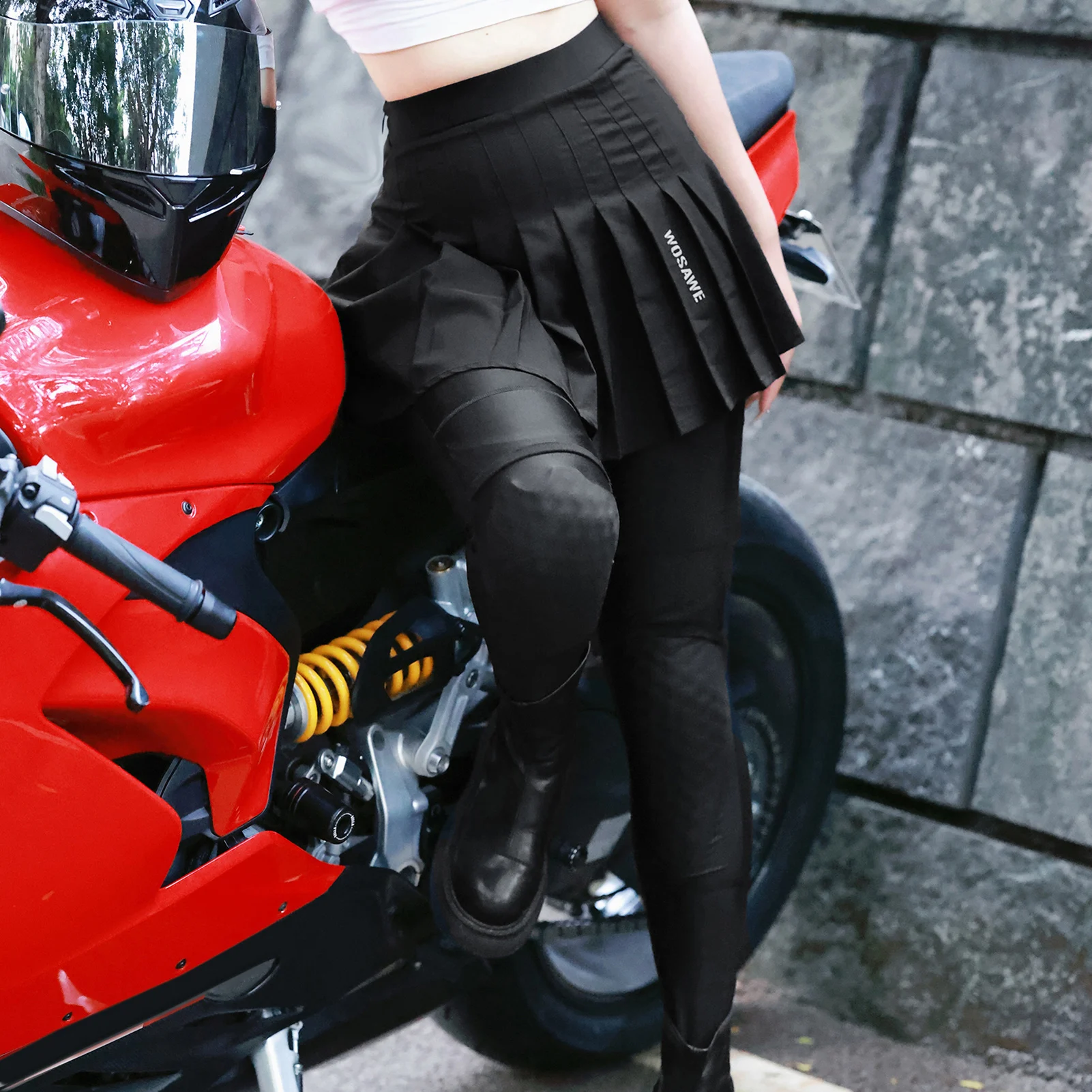 Womens Motocross Pants High Clear Reflective CE2 Protective Gear Breathable Mesh Slim Fit for Motorcycle Riding Pants