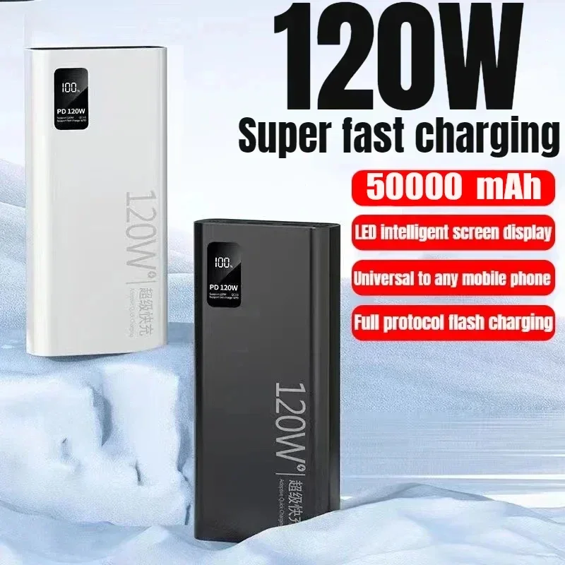 200000Mah Power Bank 120W Ricarica Super Veloce Caricabatteria Portatile Con Capacità Sufficiente Per Iphone Xiaomi Huawei