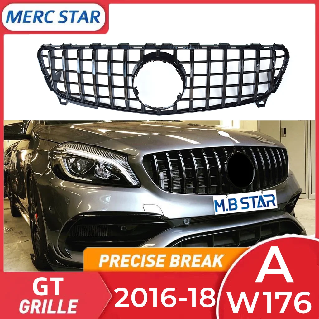 Parrilla delantera de carreras, ׼ ajuste de malla para Clase A A45 W176 2013 -2018 2019 + A180 A200 A260 GT estil