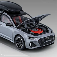 1/24 Audi RS6 Avant Station Wagon Alloy Car Model Diecast Metal Toy Vehicles Car Model Simulation Sound and Light Kids Toys Gift 2