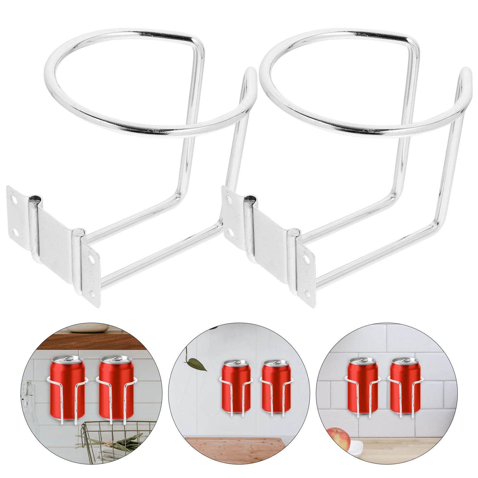 2Pcs Wall Mounted Cup Holder Metal Iron For Truck Cars Marine Dustproof Cup Dispenser Storage Rack For Home Office cup storage holder