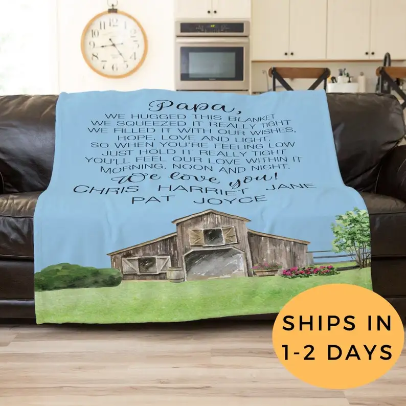 

Custom Grandpa Gift, Gift For Grandpa From Grandkids, Grandpa Quotes, Great Grandpa, Best Papa Blanket, Happy Birthday 75th Gran