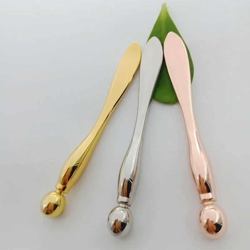 Facial care tool metal face massage stick anti wrinkle eye cream applicator mask mixing spatulas scoop