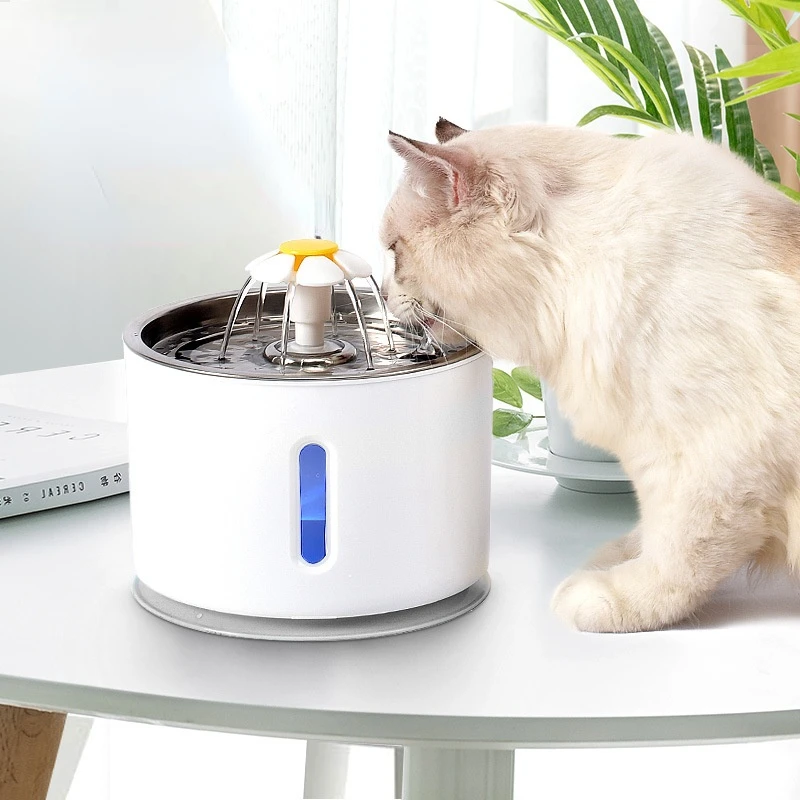 

Cat Water Fountain Dog Drink Bowl Active Carbon Filter Automatic Pet Drinking Electric Dispenser Bowls Cats Drinker USB Powered