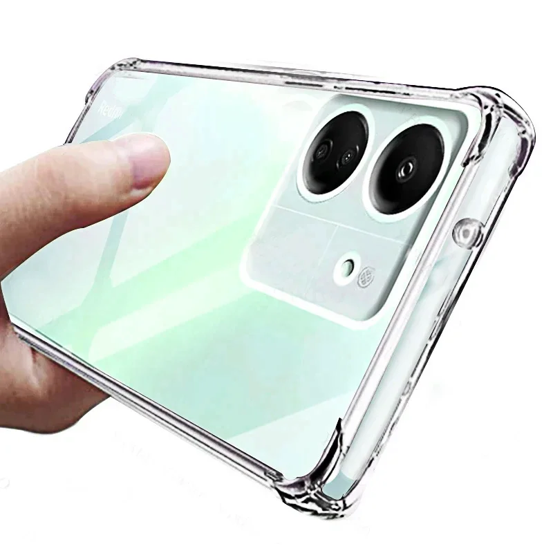 Custodia morbida in silicone ultra sottile antiurto per Xiaomi Redmi Note 13 12 12S 12T 11 11S 11T Pro Plus Pro+ 13C 12C Cover posteriore trasparente_voghion.com