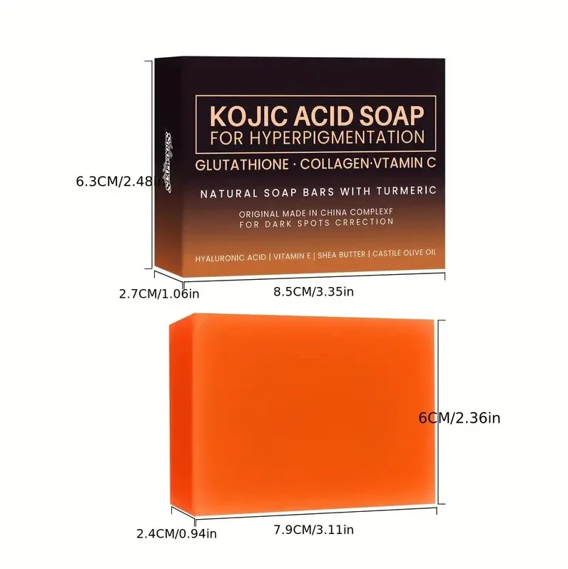 Original Handmade Whitening Soap Skin Lightening Soap Bleaching Kojic Acid Glycerin Deep Cleaning Brighten Skin