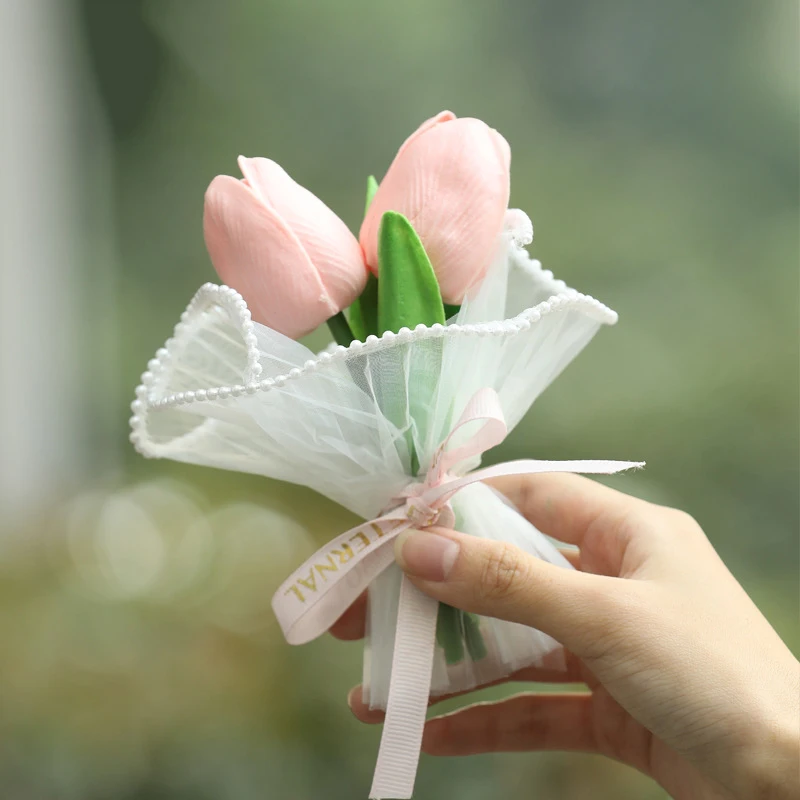 

Mini Bouquet Of Tulips, Simulation Flowers, Eternal Flowers, Home Decoration, Wedding Decoration, And Hand Gift Bouquet