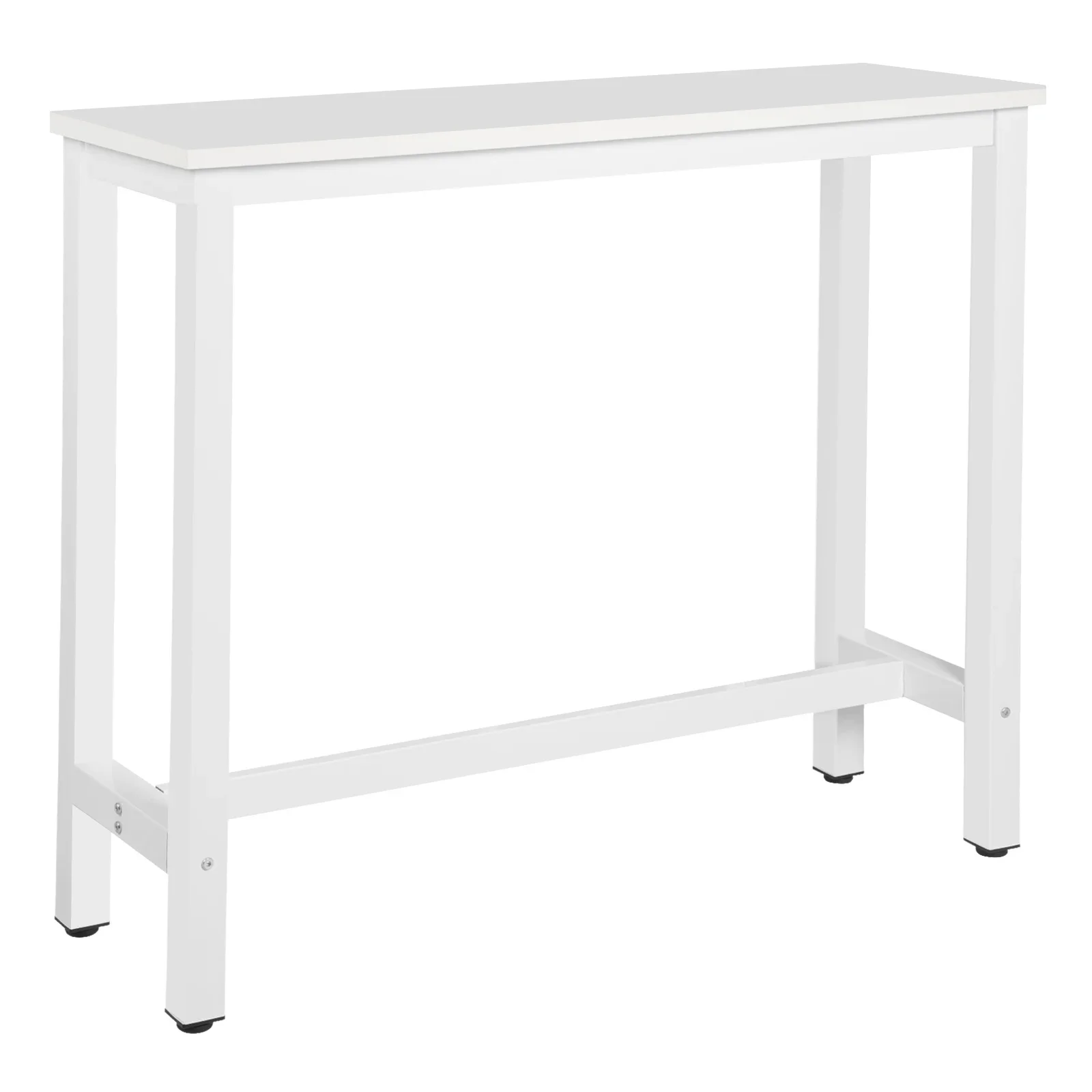 WOLTU Table de comptoir de Bar 120x40x100cm café petit déjeuner salle à manger Table de cuisine pieds en métal avec repose-pieds pour salle à manger salon