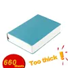 Super Thick Notebooks Agenda Planner 660 pages Blank inner PU Leather Soft Cover Sketchbook Journal Diary notebook Stationery 1